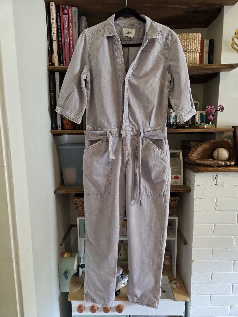 ba&sh Faded Lavender Utility Jumpsuit